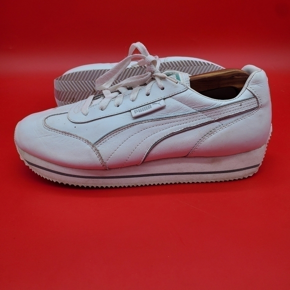 PUMA Roma Amor Leather Sneakers White Silver Women's 11 Shoes - Picture 7 of 16